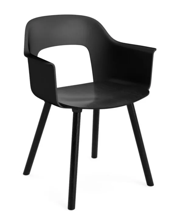 Korting HAY Layout 222 armstoel-Black-Black Oak