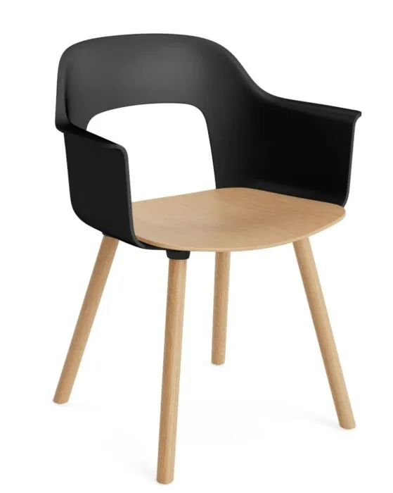 Fabrieksprijs HAY Layout 222 armstoel-Black-Oak