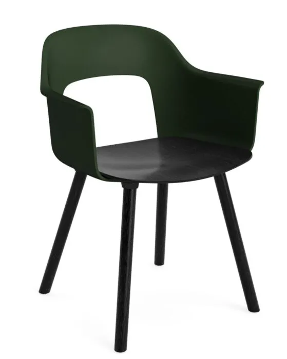 HAY Layout 222 armstoel-Bottle Green-Black Oak Nu Kopen