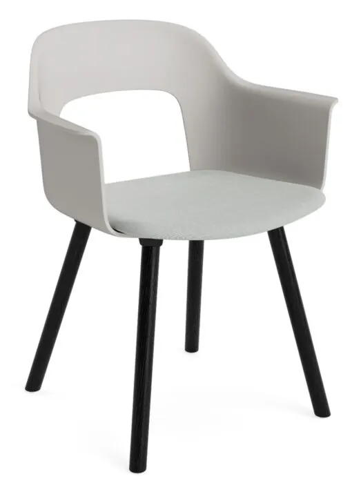 Exclusieve Aanbieding HAY Layout 223 armstoel - Zwart onderstel-Sky Grey / Naveli 113