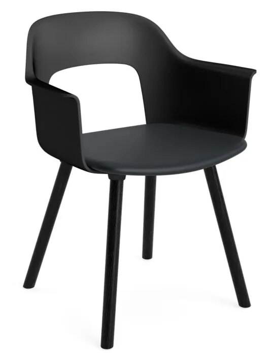 HAY Layout 223 armstoel - Zwart onderstel-Black / Grano Black Gereduceerde Prijs