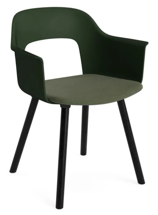 Aanbieding HAY Layout 223 armstoel - Zwart onderstel-Bottle Green / Mode 072