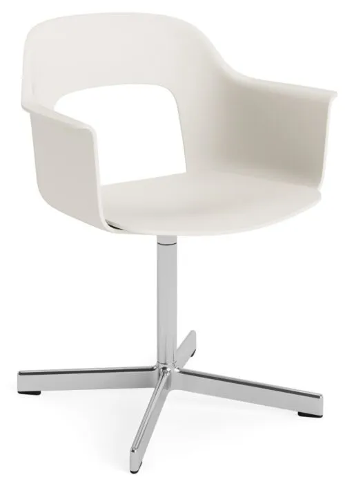 HAY Layout 231 armstoel-Cream White-Polished Aluminium Superprijs