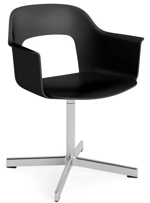 Koop Online HAY Layout 231 armstoel-Black-Polished Aluminium