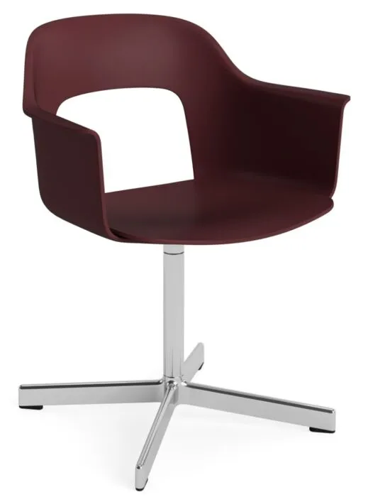 HAY Layout 231 armstoel-Bordeaux-Polished Aluminium Veilige Betaling