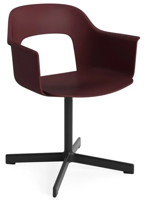 Actieprijs HAY Layout 231 armstoel-Bordeaux-Black Powder Coated Aluminium