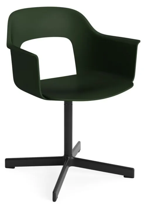 HAY Layout 231 armstoel-Bottle Green-Black Powder Coated Aluminium Nieuw