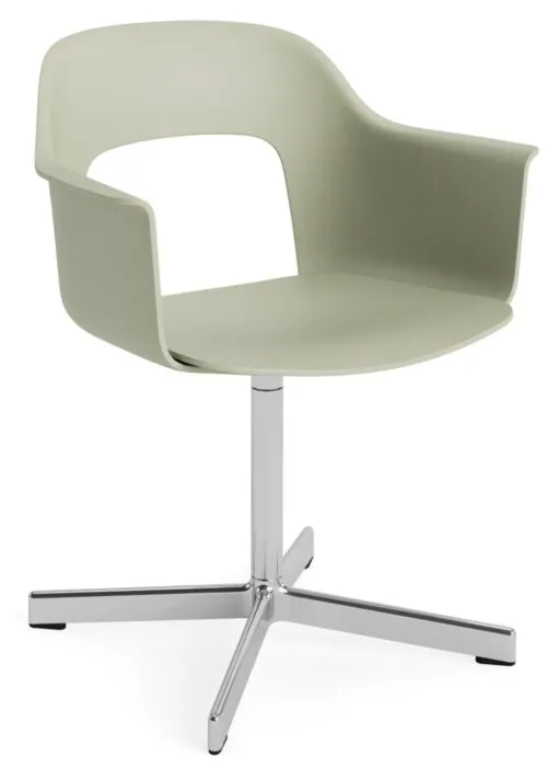 Fabrieksprijs HAY Layout 231 armstoel-Pastel green-Polished Aluminium