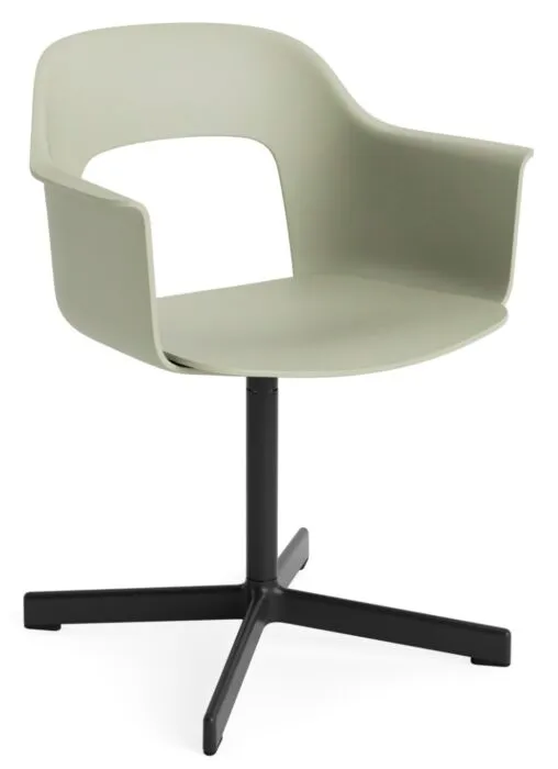 HAY Layout 231 armstoel-Pastel green-Black Powder Coated Aluminium Seizoensaanbieding