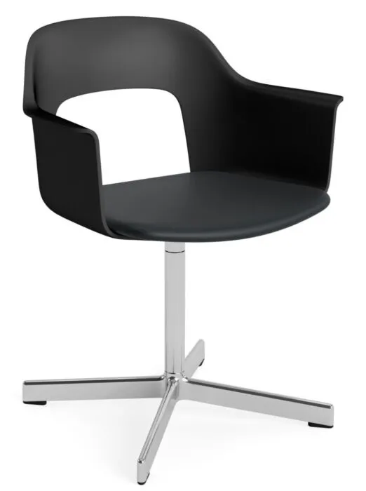 HAY Layout 233 armstoel - aluminium onderstel-Black / Grano Black Dagaanbieding
