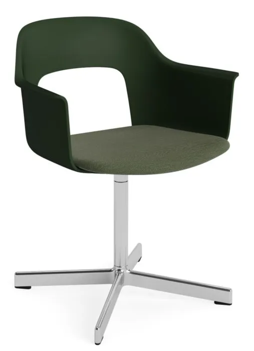 HAY Layout 233 armstoel - aluminium onderstel-Bottle Green / Mode 072 Lage Prijs