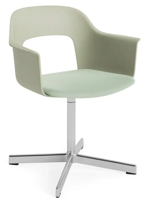HAY Layout 233 armstoel - aluminium onderstel-Pastel Green / Relate 921 Beste Prijs