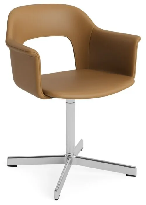 Hoge Kwaliteit HAY Layout 234 armstoel - aluminium onderstel-Grano - Cognac