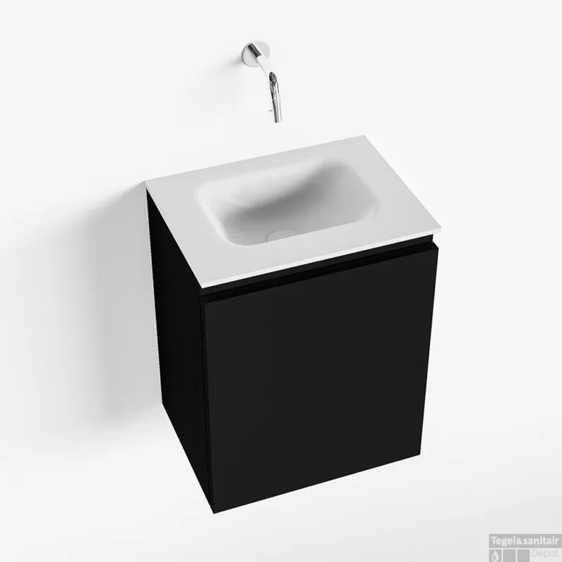 Exclusieve Aanbieding MONDIAZ OLAN 40cm toiletmeubel urban. LEX wastafel talc midden geen kraangat