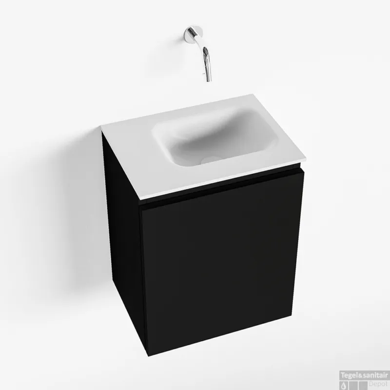 Bestseller MONDIAZ OLAN 40cm toiletmeubel urban. LEX wastafel talc rechts geen kraangat
