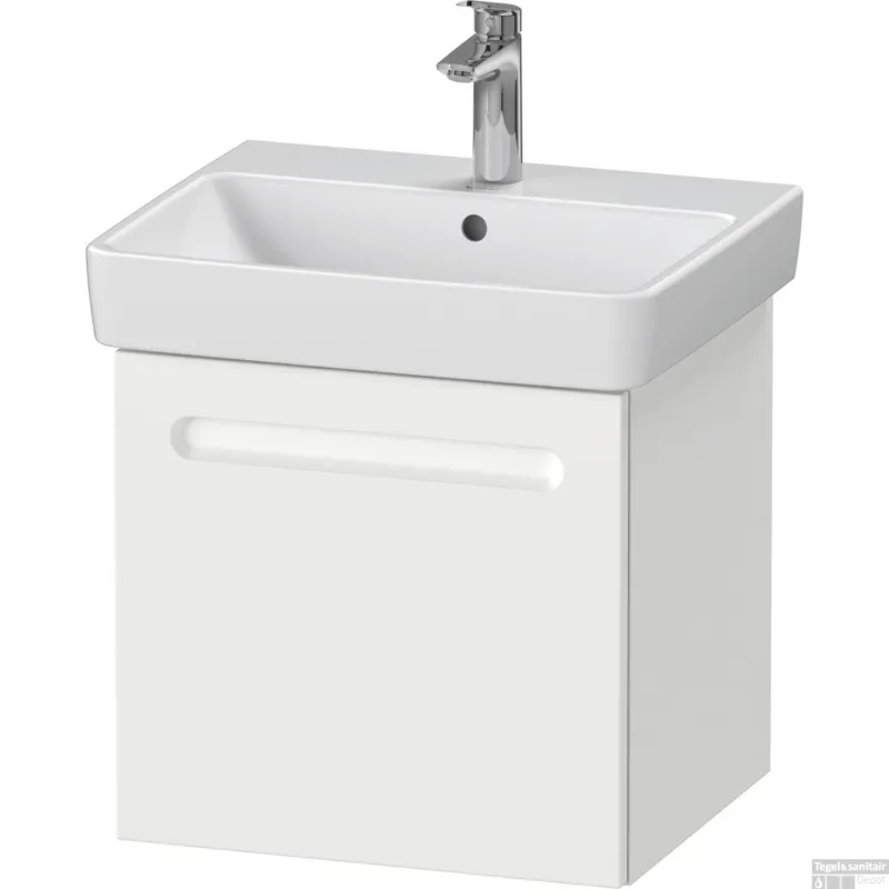 Koopje Wastafelonderkast Duravit No.1 Met 1 Lade 49x42.6x47.8cm Met Geïntegreerde Greep Mat Wit