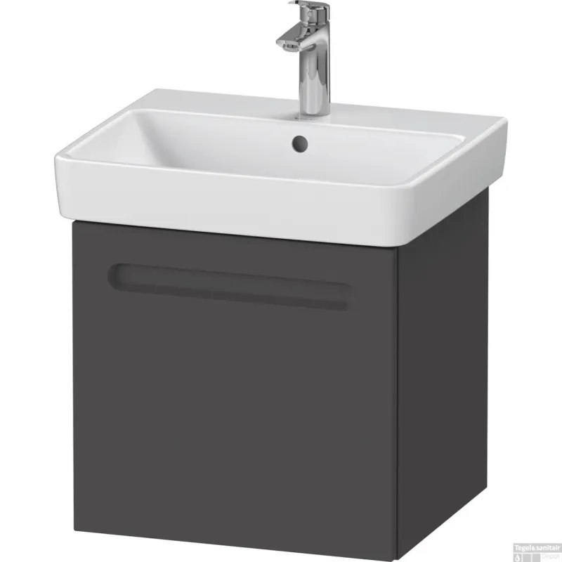 Voordeelprijs Wastafelkast Duravit No.1 Met 1 Lade 49x42.6x47.8cm Met Geïntegreerde Greep Mat Grafiet