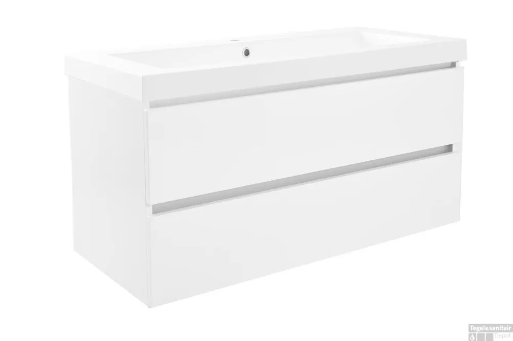 Voordeelprijs Onderkast Wiesbaden Vision 100x46 Wit (2 laden)