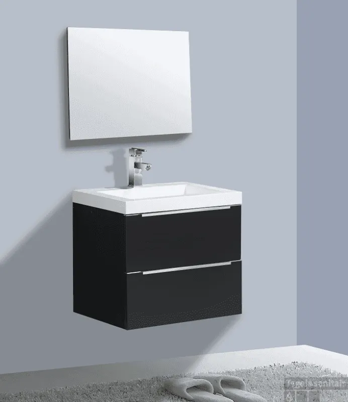 Badkamermeubelset Sanilux Senza 60x47x50 cm Hoogglans Antraciet Favoriet