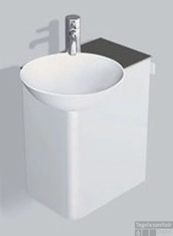 Alape Wp.insert 1 Meubelset 48,5cm.wastafel Links Aflegvlak Rechts Wit-antracietbruin Merkproduct