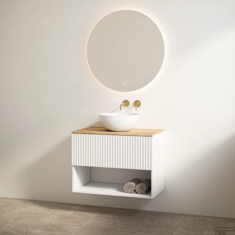 Badmeubelset Best Design Rigatti 60 cm Mat Wit + Halifax Blad Exclusieve Aanbieding