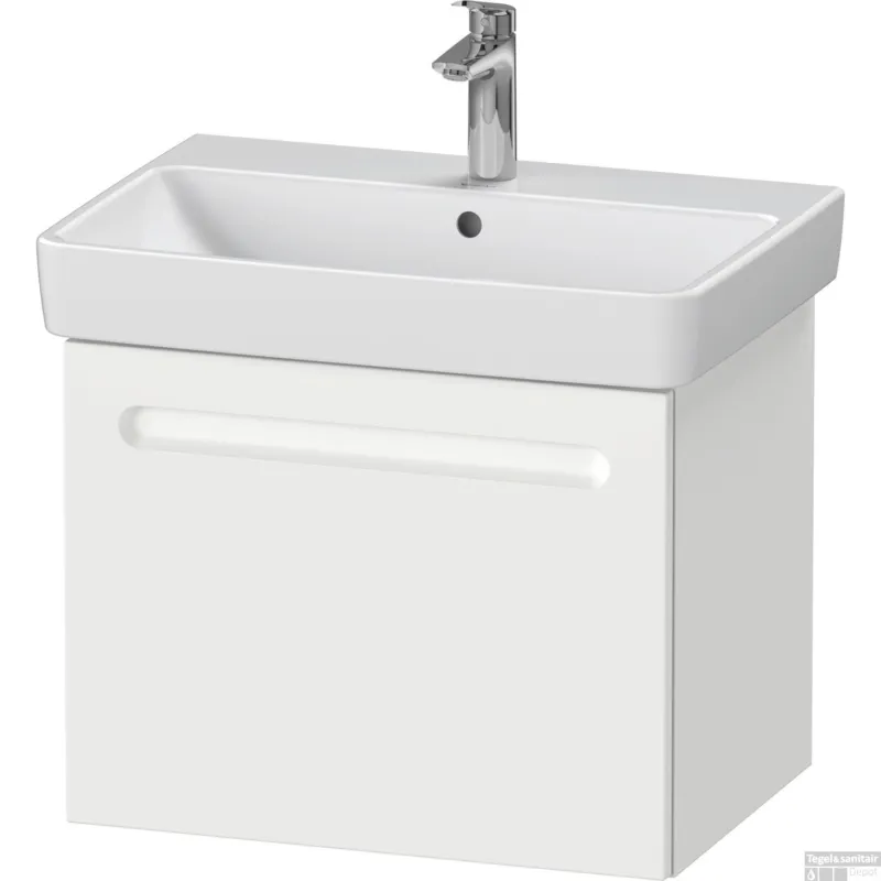 Weekendaanbieding Wastafelkast Duravit No.1 Met 1 Lade Delen 59x42.6x47.8cm Met Geïntegreerde Greep Mat Grafiet