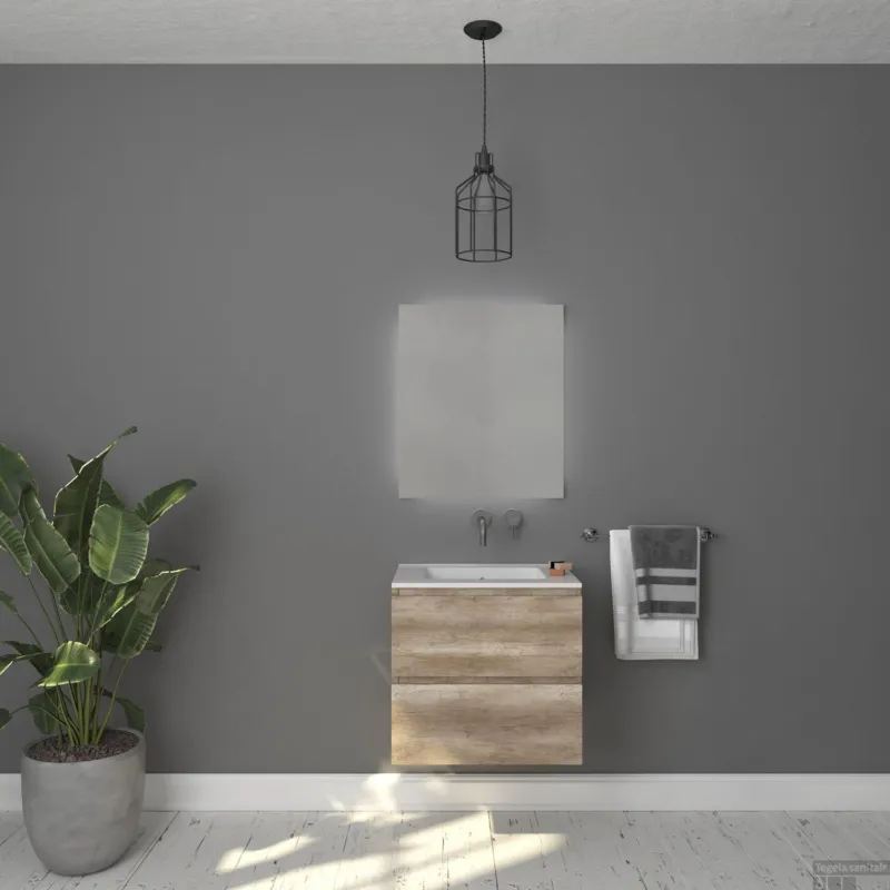 Shop Nu Badkamermeubelset Gliss Zeus 60 cm Oud Grijs Eiken