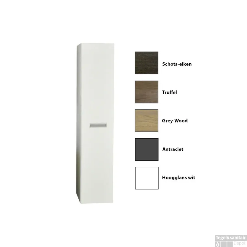 Fabrieksprijs Kolomkast Sanicare Q2/Q3/Q8 Soft-Close Deur 160x33,5x32 cm Grey-Wood