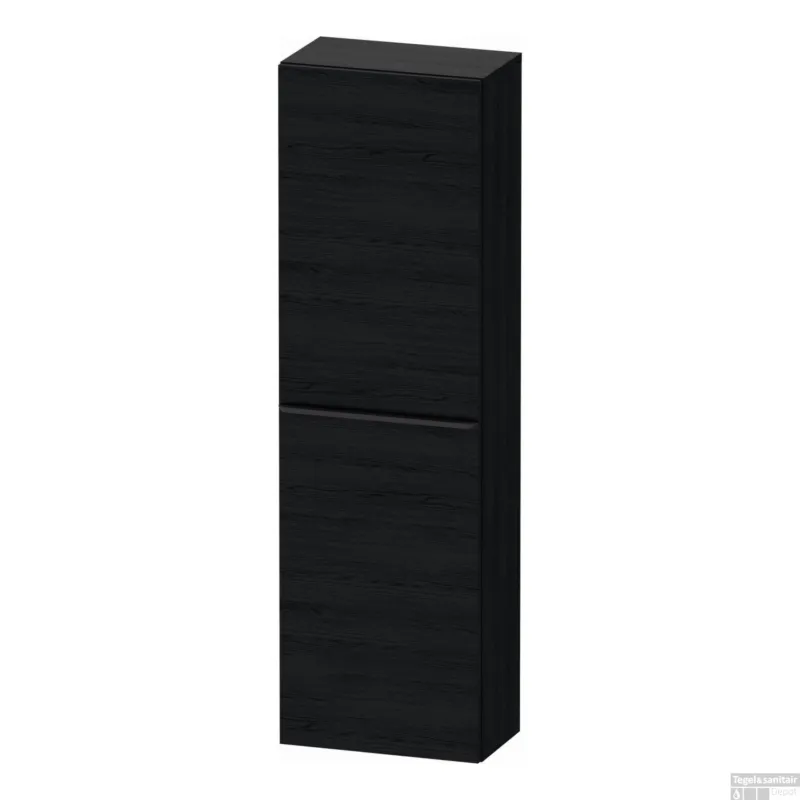 Seizoensaanbieding Hoge Kast Duravit D-Neo Kolomkast Wand 132 cm Rechtsdraaiend Mat Eiken Zwart