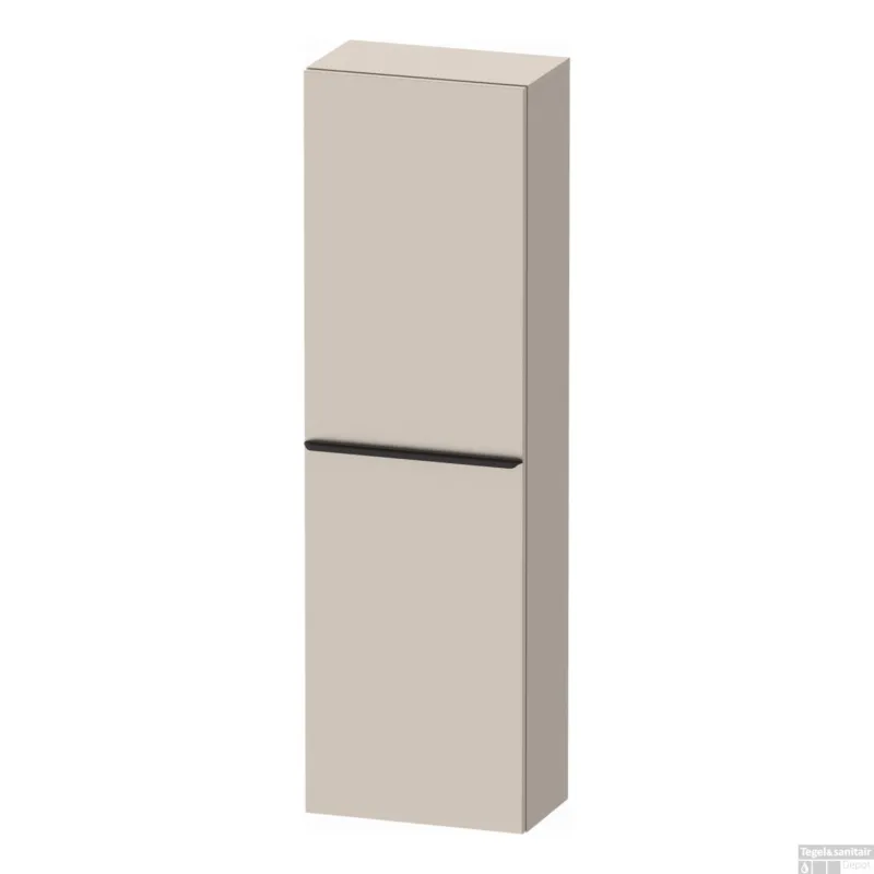 Gereduceerde Prijs Hoge Kast Duravit D-Neo Kolomkast Wand 132 cm Rechtsdraaiend Mat Taupe