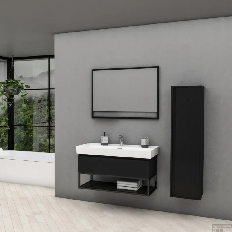 Badkamermeubelset BWS Harper 60 cm Mat Zwart Hoge Kwaliteit