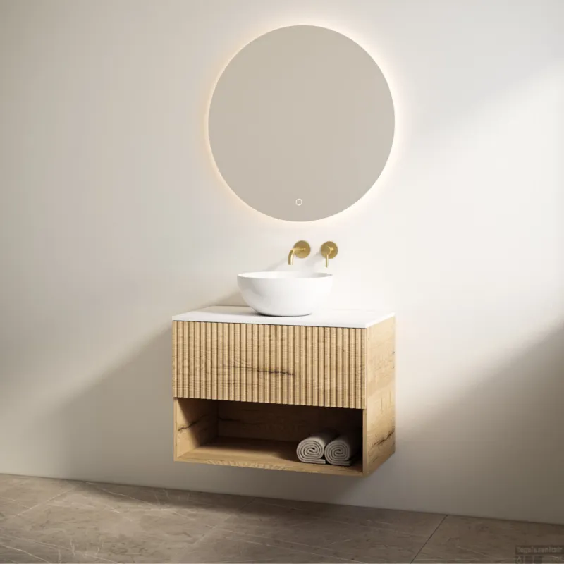 Badmeubelset Best Design Rigatti 78 cm Halifax + Mat Wit Blad Fabrieksprijs