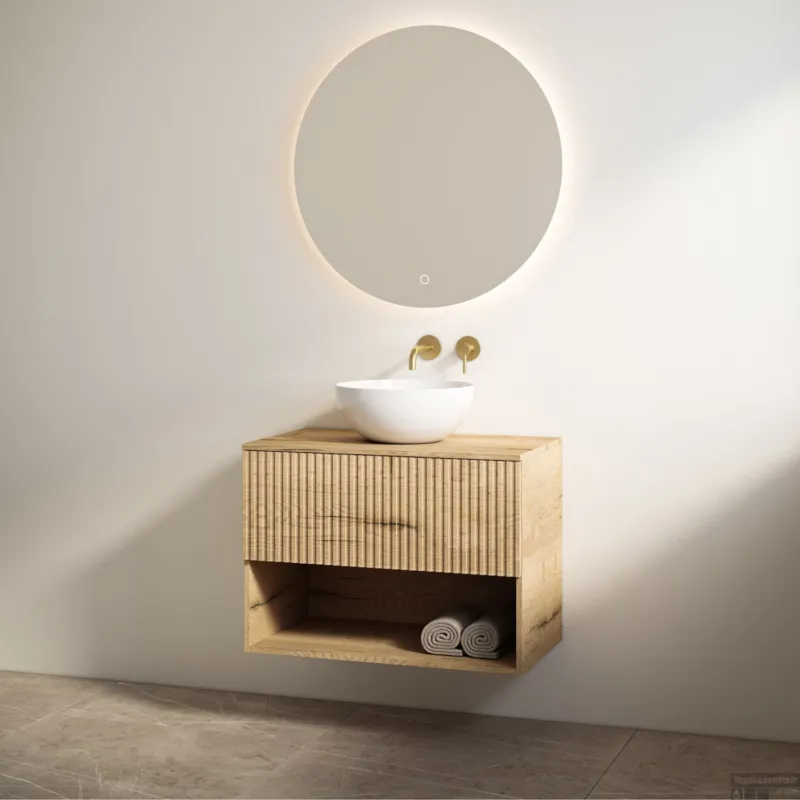 Uitverkoop Badmeubelset Best Design Rigatti 78 cm Halifax + Halifax Blad