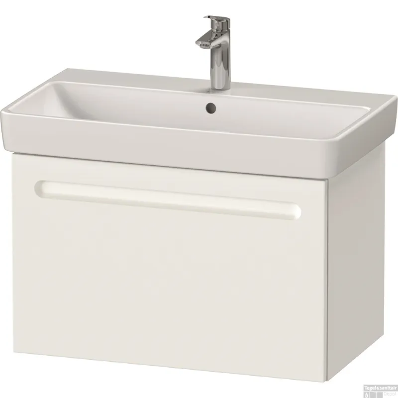 Wastafelkast Duravit No.1 Met 1 Lade 74x42.6x47.8cm Met Geïntegreerde Greep Mat Wit Laatste Versie