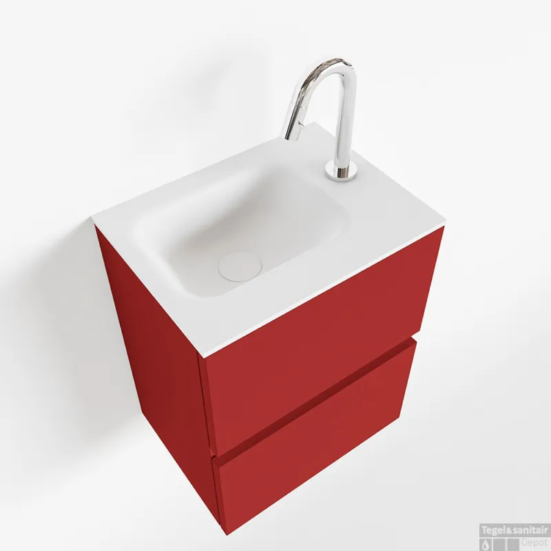 Bestseller MONDIAZ ADA 40cm toiletmeubel fire. LEX wastafel talc rechts 1 kraangat