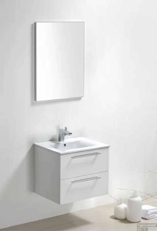 Badkamermeubelset Sanilux Roma 60x46x50 cm Hoogglans Antraciet Beperkte Voorraad