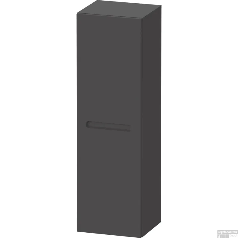Weekendaanbieding Badmeubelkast Duravit No.1 Halfhoge Kast Met 1 deur Delen 40x132x36cm Mat Grafiet