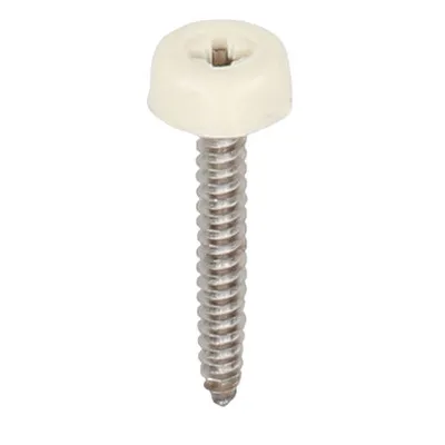 Op = Op Polytop schroeven RVS 30mm Crème - Heering (100 st) (2693)