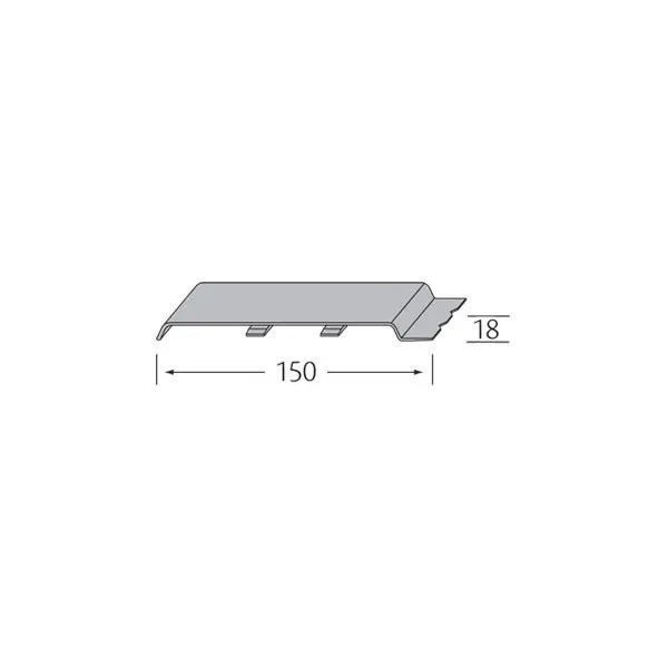 Stootvoegverbinding Quartzgrijs 150 mm (voor rondkantpaneel) - VinyPlus Finale Uitverkoop