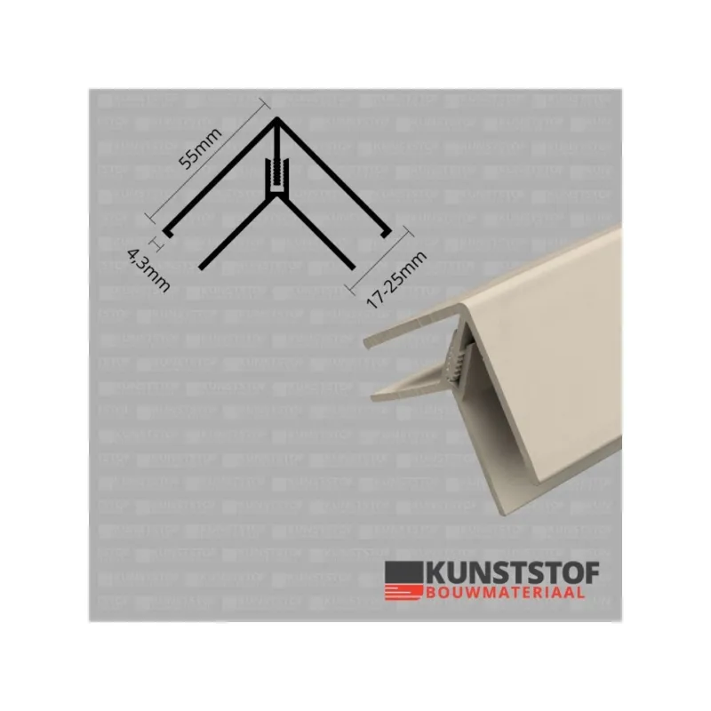 Koopje Hoekprofiel 2-delig - Eurotexx Sand