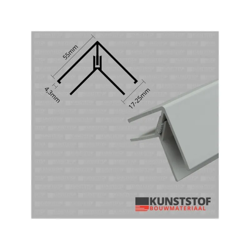Must-Have Hoekprofiel 2-delig - Eurotexx Lichtgrijs