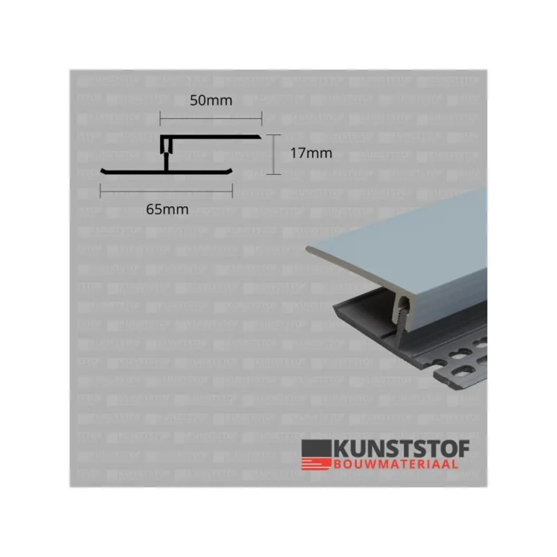 Shop Nu Ventilatie afsluitprofiel 2-delig 17 mm - Eurotexx Grijs