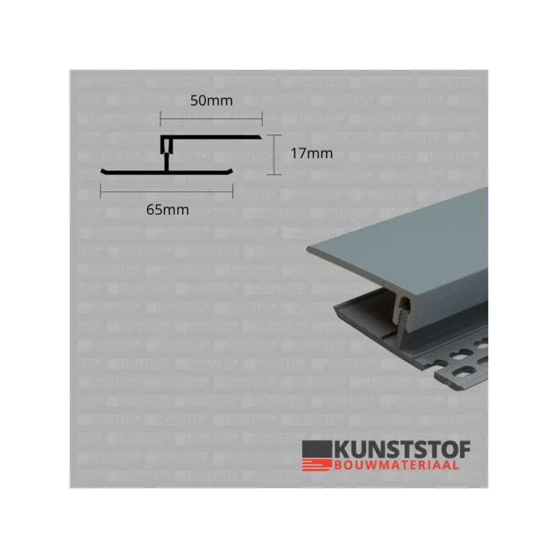 Ventilatie afsluitprofiel 2-delig 17 mm - Eurotexx Quartzgrijs Betaalbaar
