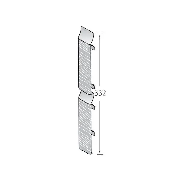 Stootvoegverbinding 332 mm (voor dubbel rabat) - Eurotexx Lichtblauw Laatste Versie