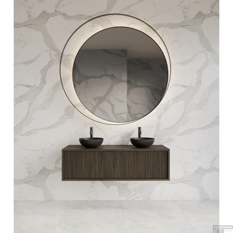 Voordeelprijs Onderkast Gliss Design Heronimus 120x45x35 cm Met Topplaat Charcoal