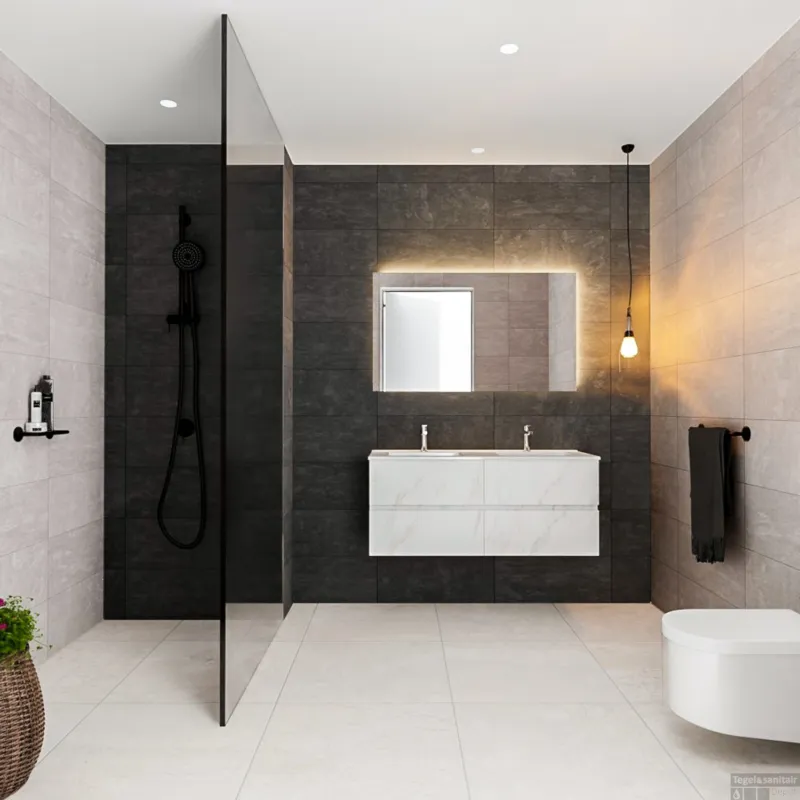 Actieprijs Badkamermeubel BWS Madrid Carrara Mat 120 cm Keramische Wastafel Dubbel (2 kraangaten, 4 lades)