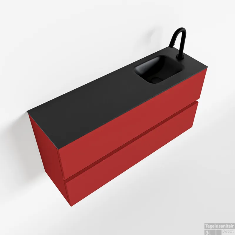Veilige Betaling MONDIAZ ADA 100cm toiletmeubel fire. LEX wastafel urban rechts 1 kraangat