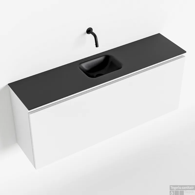 Must-Have MONDIAZ OLAN 120cm toiletmeubel talc. LEX wastafel urban midden geen kraangat