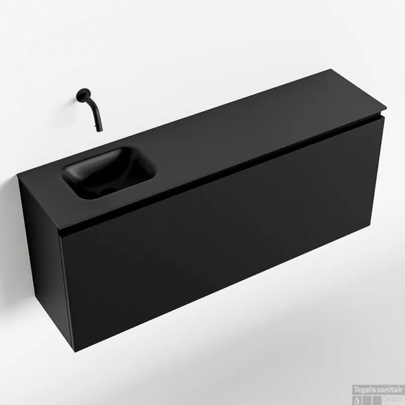 Fabrieksprijs MONDIAZ OLAN 120cm toiletmeubel urban. LEX wastafel urban links geen kraangat