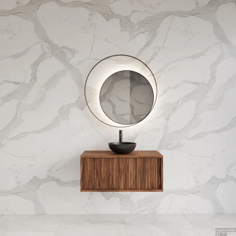 Populair Onderkast Gliss Design Heronimus 80x45x35 cm Met Topplaat Walnut